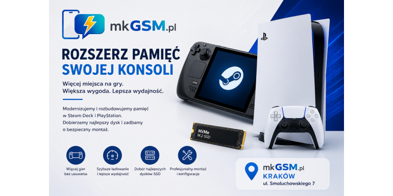 Rozszerzanie pamięci w konsolach – Steam Deck i PlayStation. Czy warto wymienić dysk?